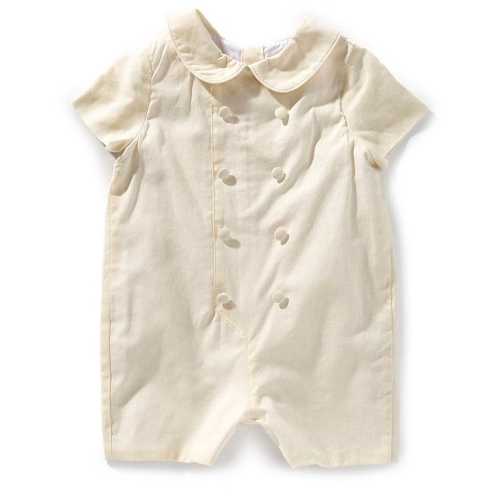 Edgehill Collection Kristin Ellen Hockman Baby Boys Robert Yellow Shortall 12m
